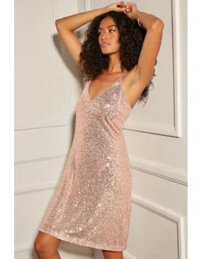 Sequin Slip Dress