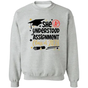 She Understood The Assignment Crewneck Pullover Sweatshirt