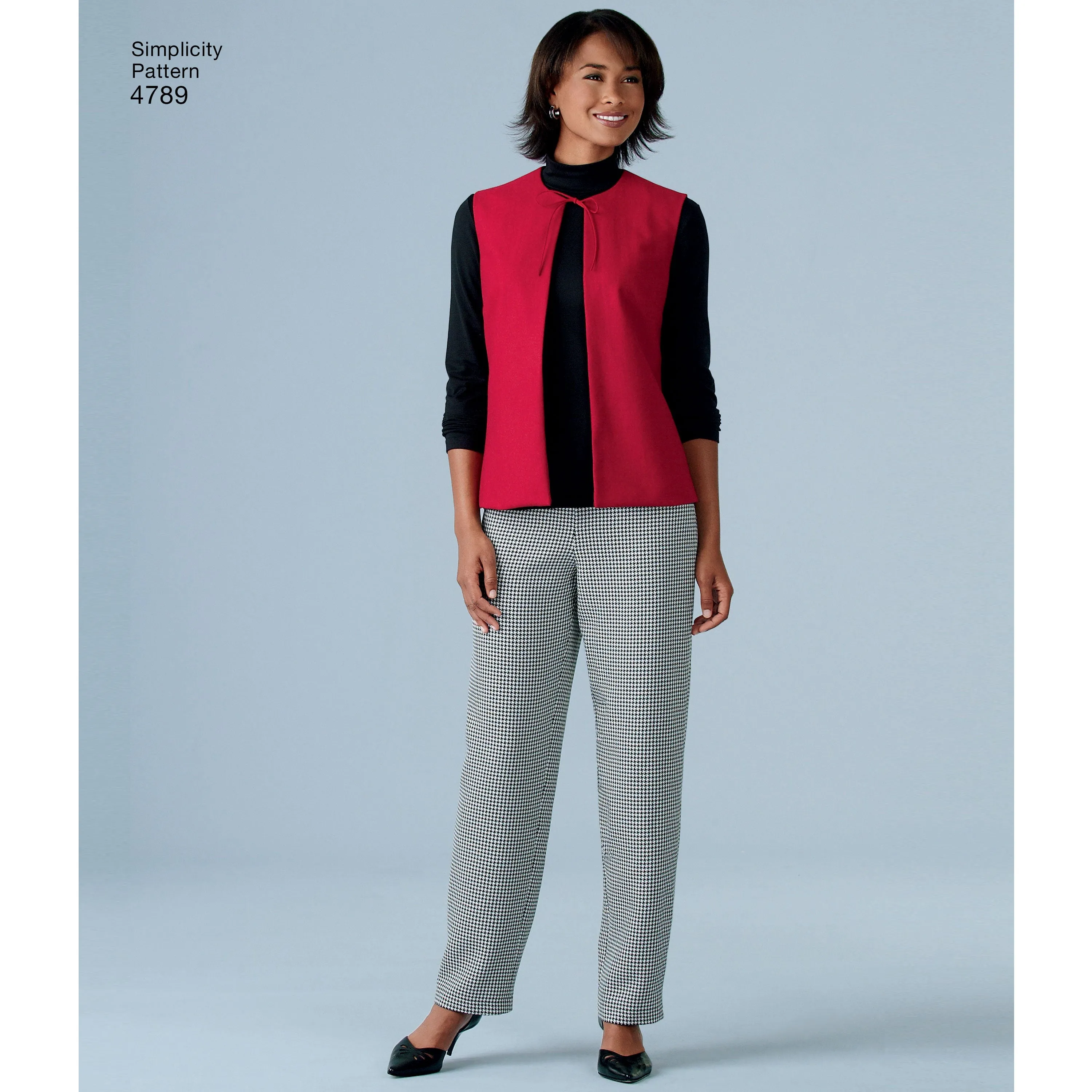 Simplicity Pattern 4789 Misses'/Plus Size Pants, Vest, Jacket and Jumper