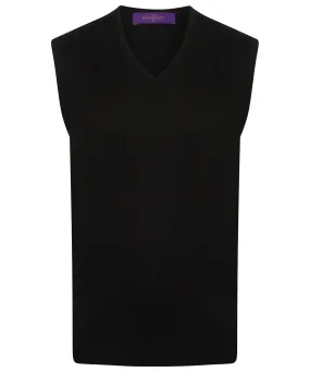 Sleeveless v-neck jumper | Navy