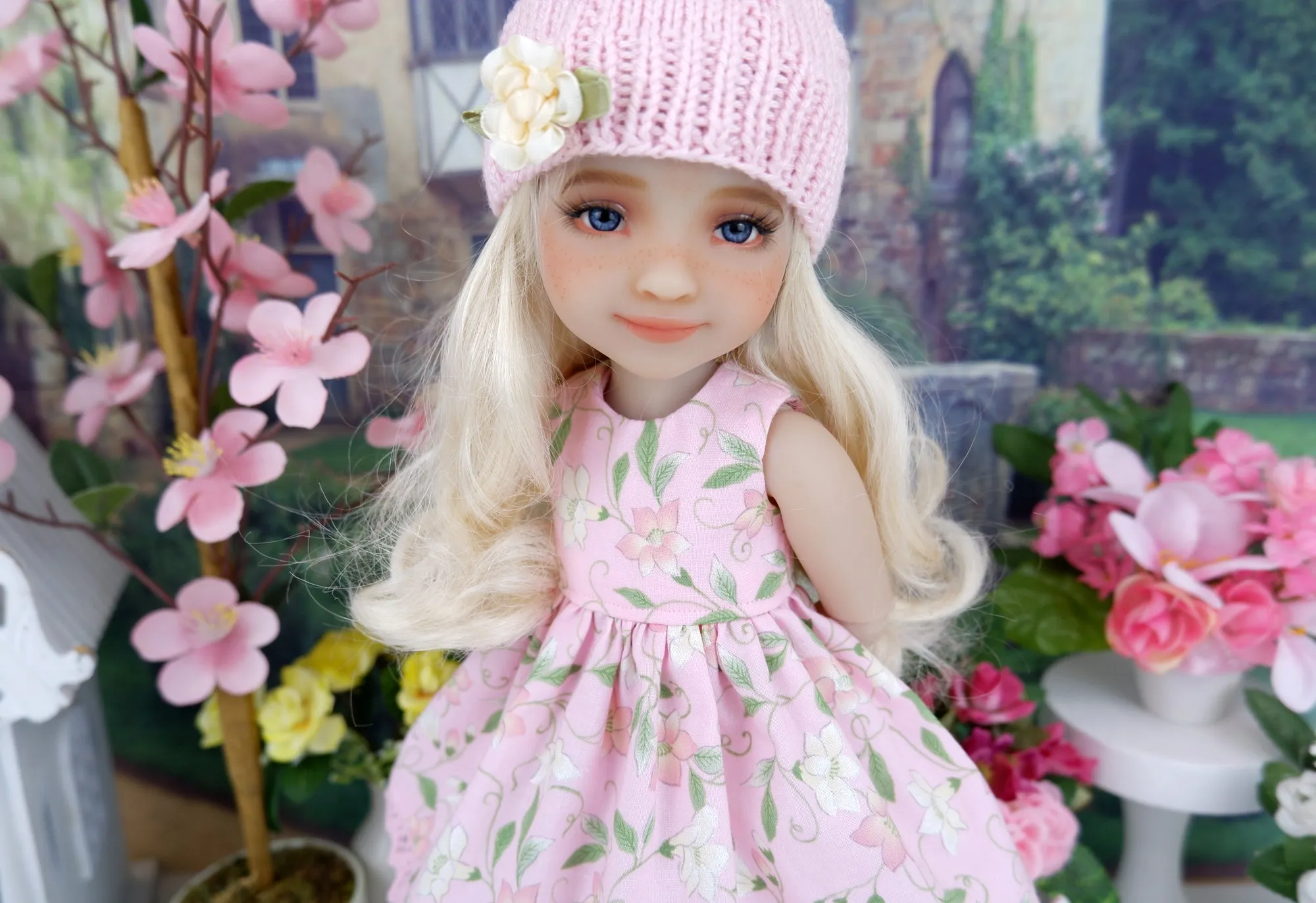 Spring Clematis - dress and sweater set with shoes for Ruby Red Fashion Friends doll