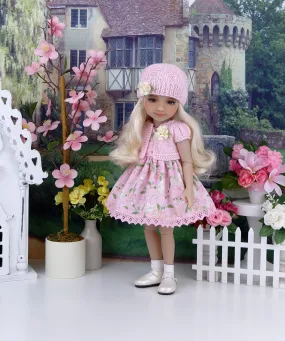 Spring Clematis - dress and sweater set with shoes for Ruby Red Fashion Friends doll