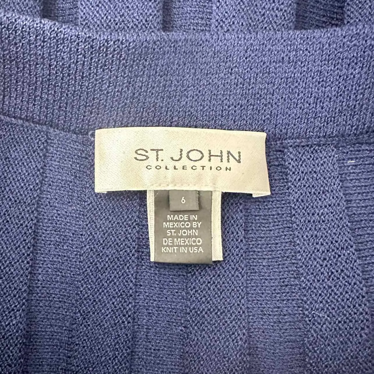 St. John Navy Knit Skirt Size 6