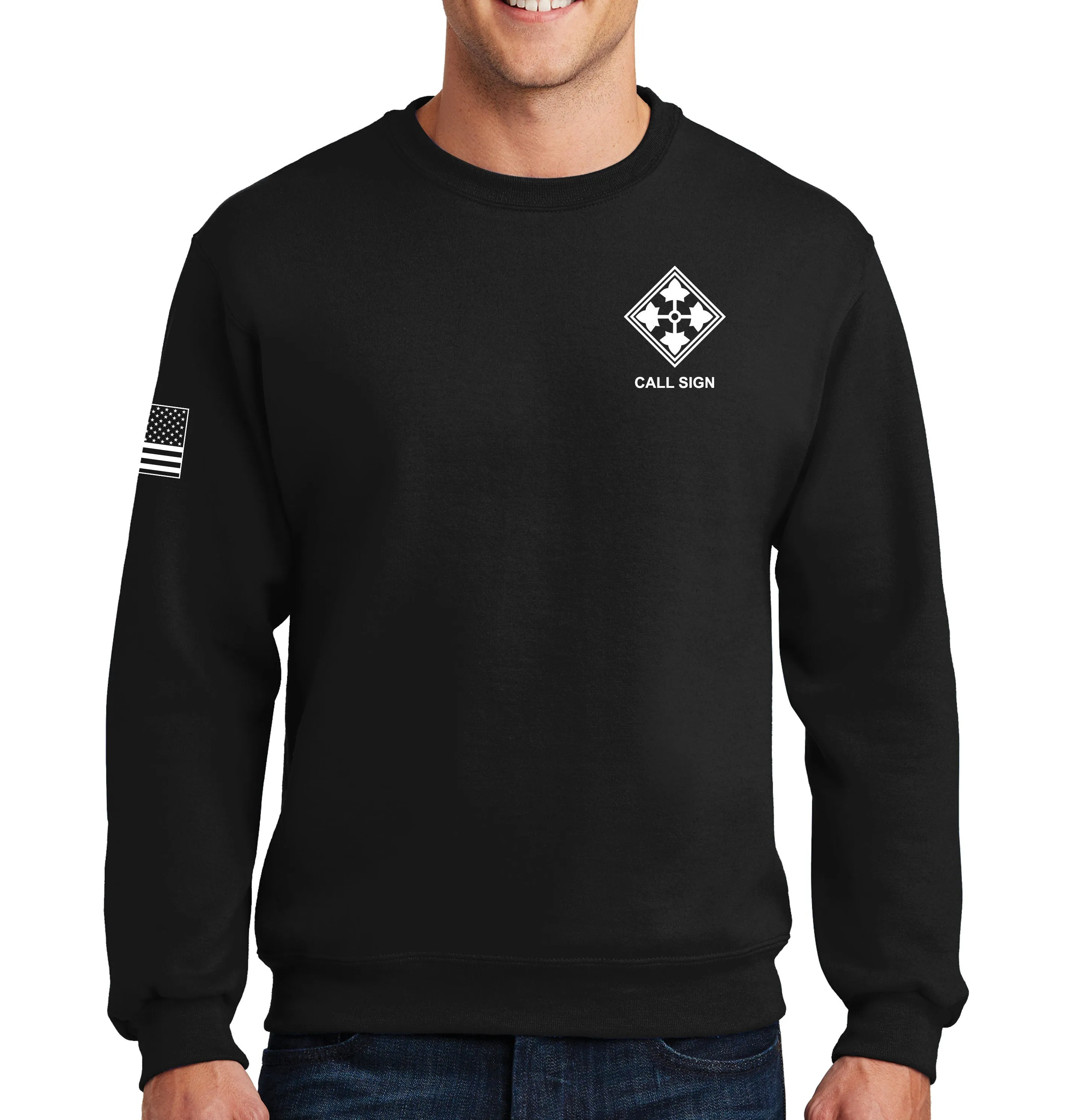 Stagecoach Crew-neck White Design Unisex Sweatshirt. This sweatshirt IS Approved for PT