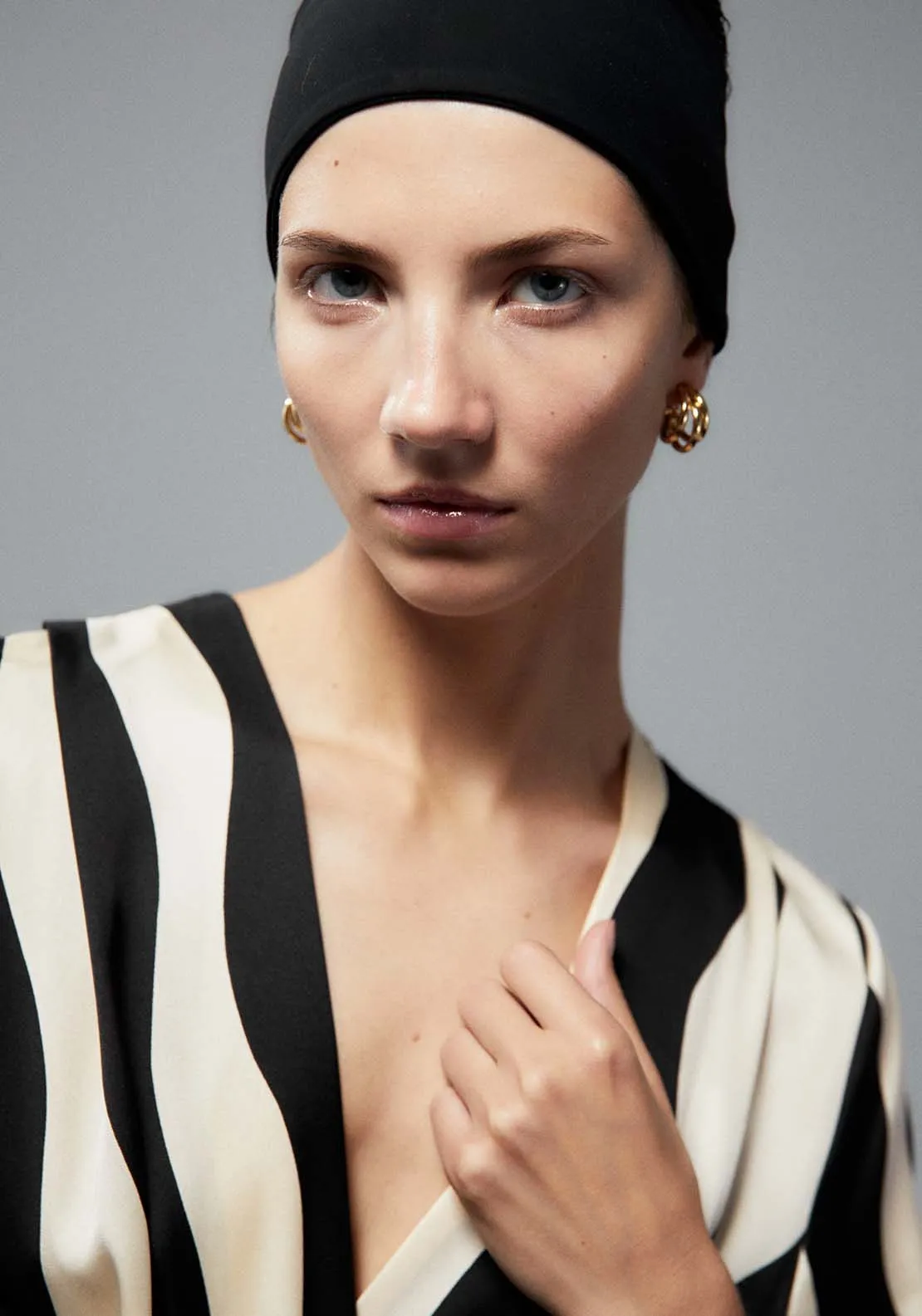 Striped Dress - Black And White