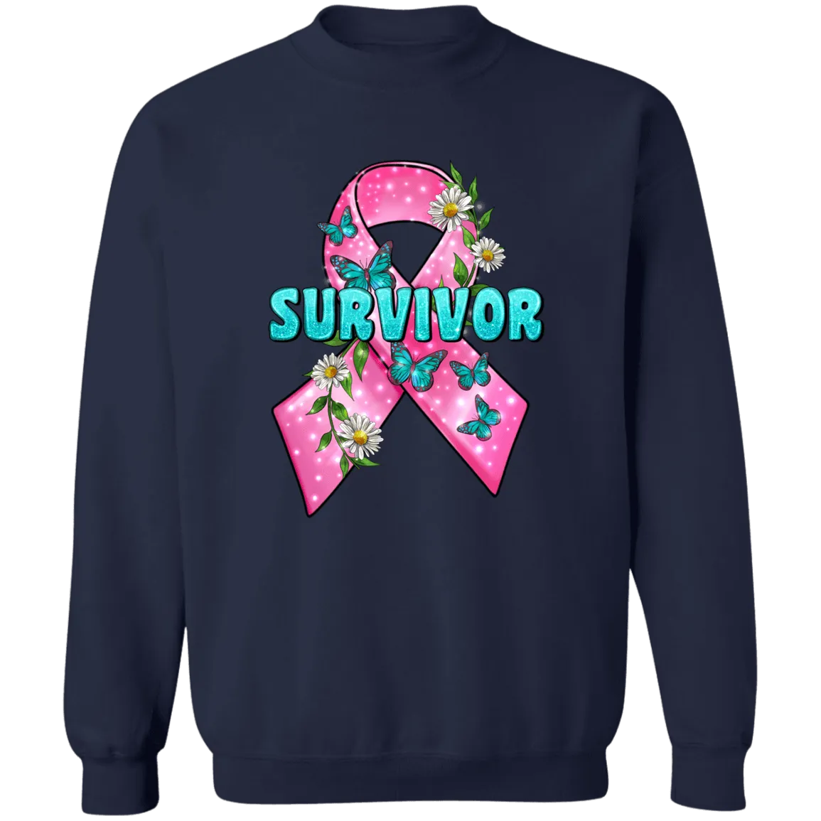 Survivor Ribbon Union Crewneck Pullover Sweatshirt