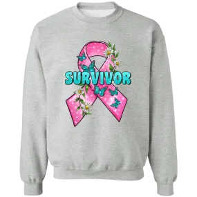 Survivor Ribbon Union Crewneck Pullover Sweatshirt
