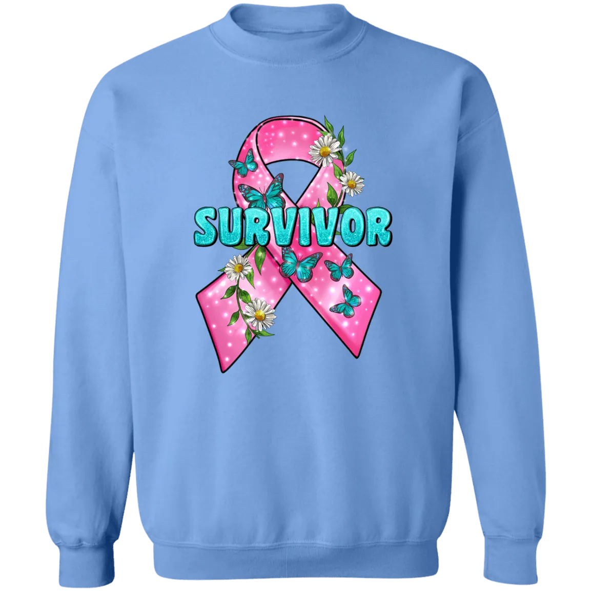 Survivor Ribbon Union Crewneck Pullover Sweatshirt