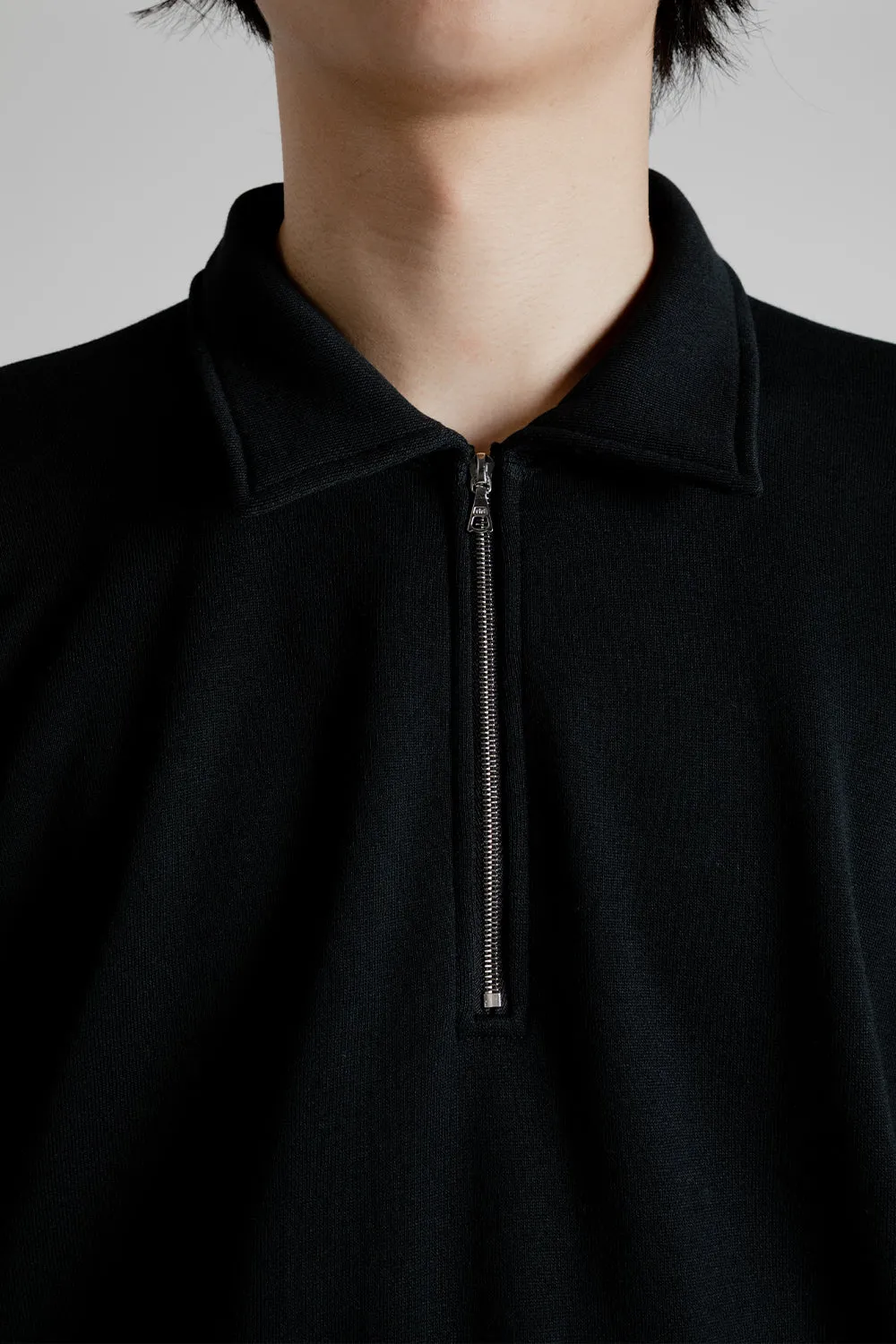 Suvin Sweat Halfzip Pullover - Ink Black