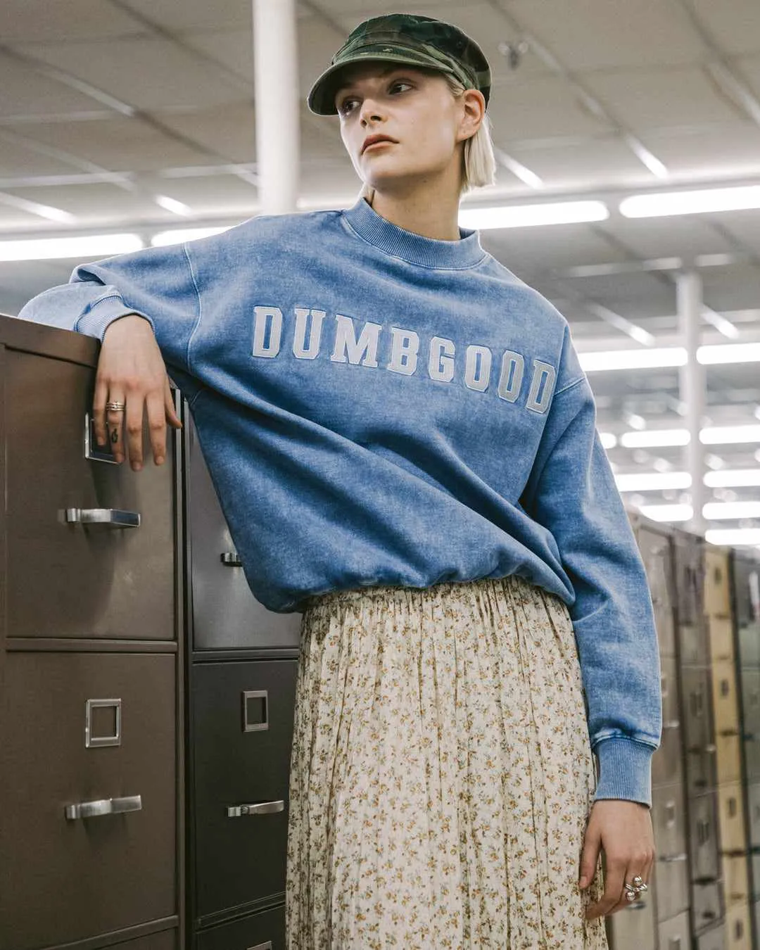 Varsity Blue Crew Neck Sweatshirt