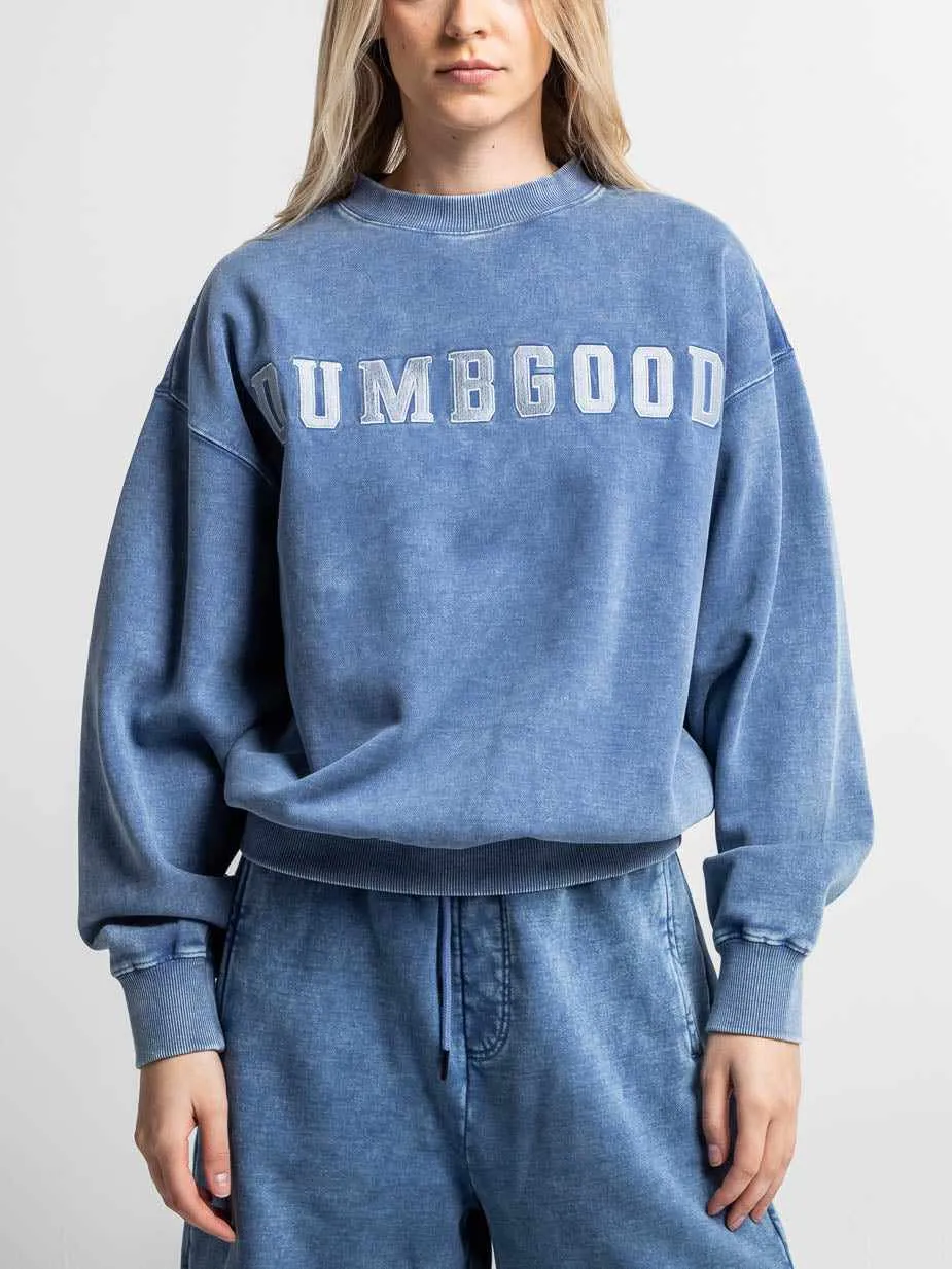 Varsity Blue Crew Neck Sweatshirt