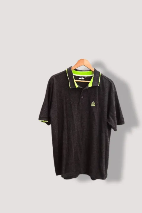 Vintage Azurrisport black mens polo shirt XL