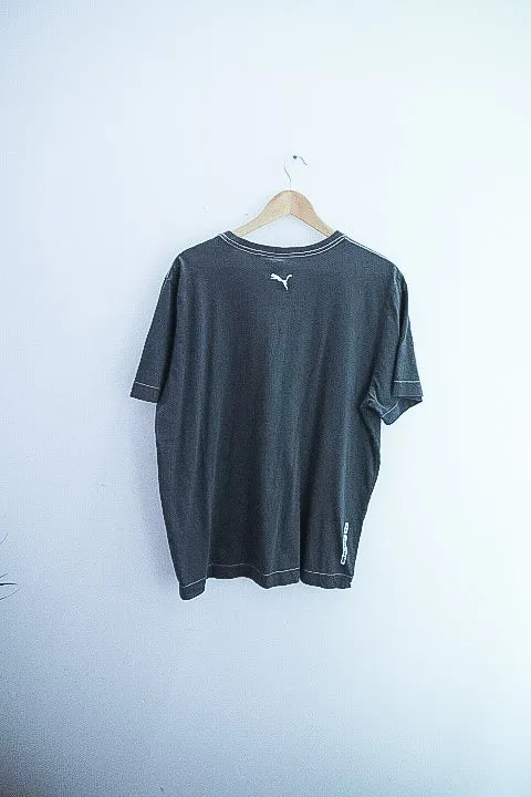 Vintage puma big logo graphics grey XL tees