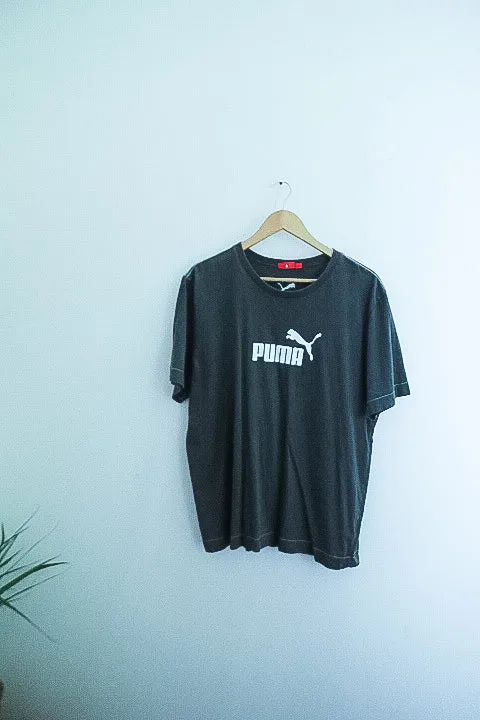 Vintage puma big logo graphics grey XL tees