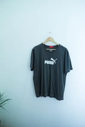 Vintage puma big logo graphics grey XL tees