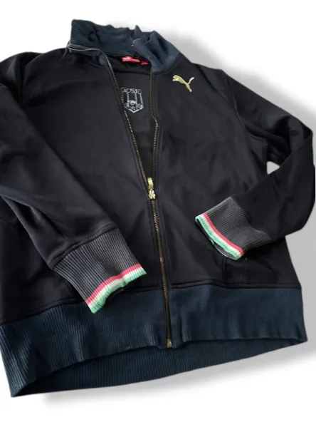 Vintage Puma black full zip wind breaker track top in M/L| L30 W21|SKU 4801