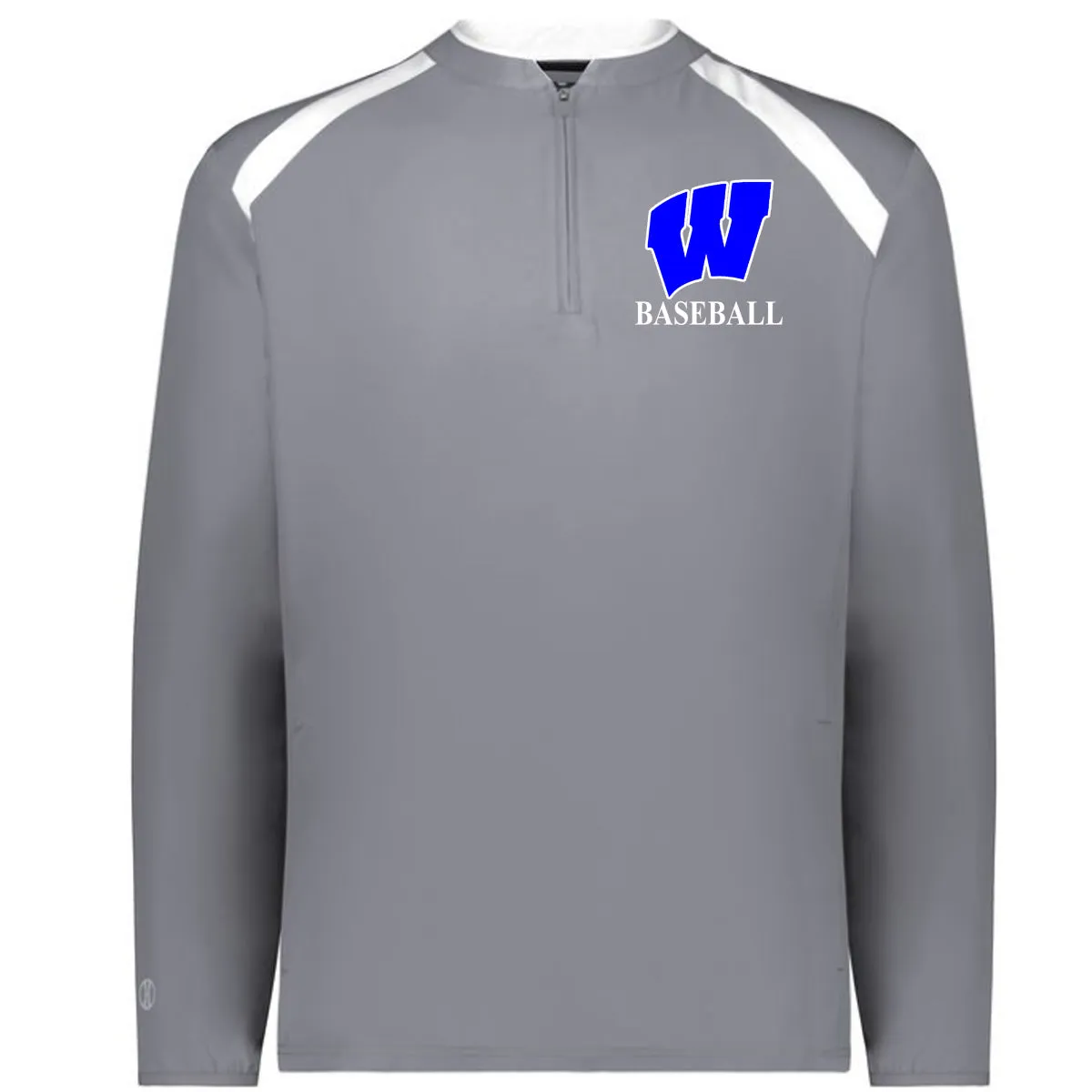 Windsor - Clubhouse Longsleeves Cage Jacket with W Baseball Logo - Grey