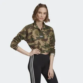 Womens Adidas Originals Half-Zip Sweater (Camo)