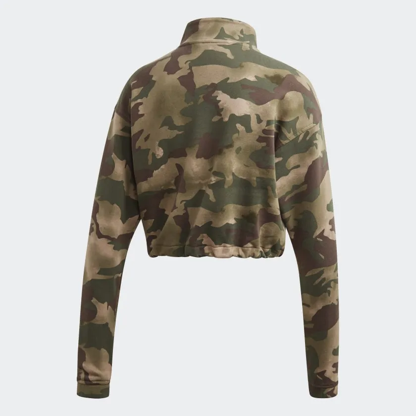 Womens Adidas Originals Half-Zip Sweater (Camo)