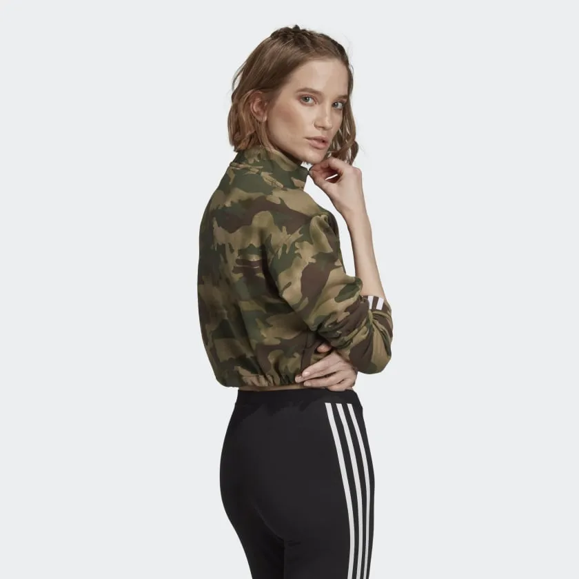 Womens Adidas Originals Half-Zip Sweater (Camo)