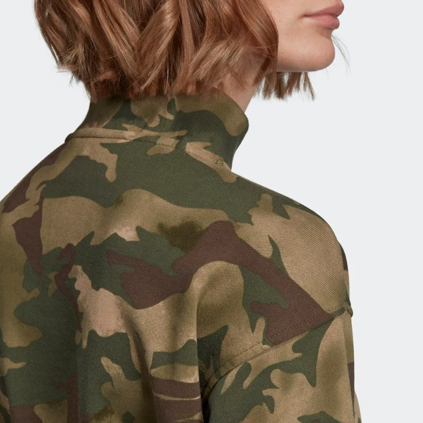Womens Adidas Originals Half-Zip Sweater (Camo)