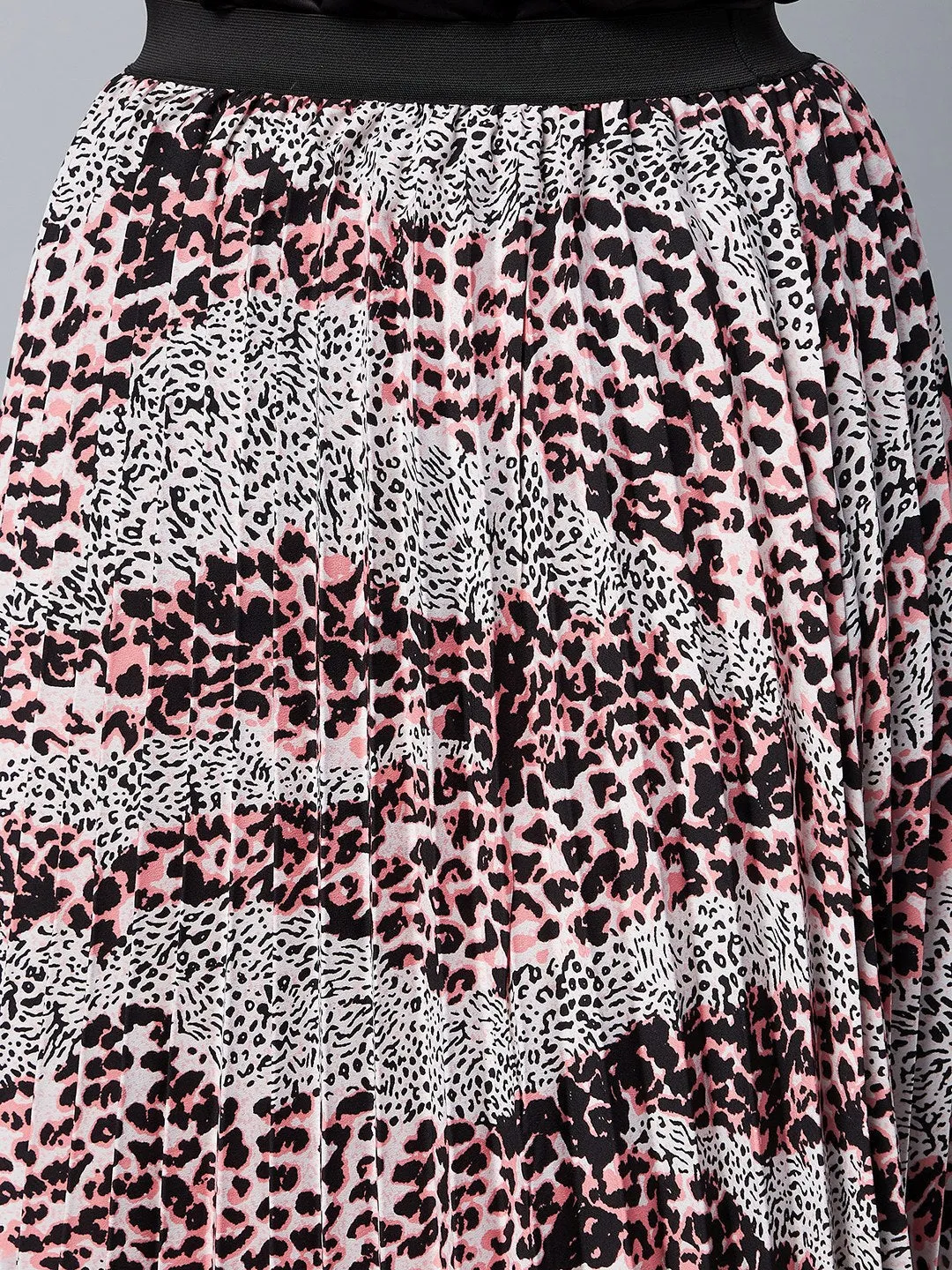 Women's Animal Print Pleated Skirt - Stylestone