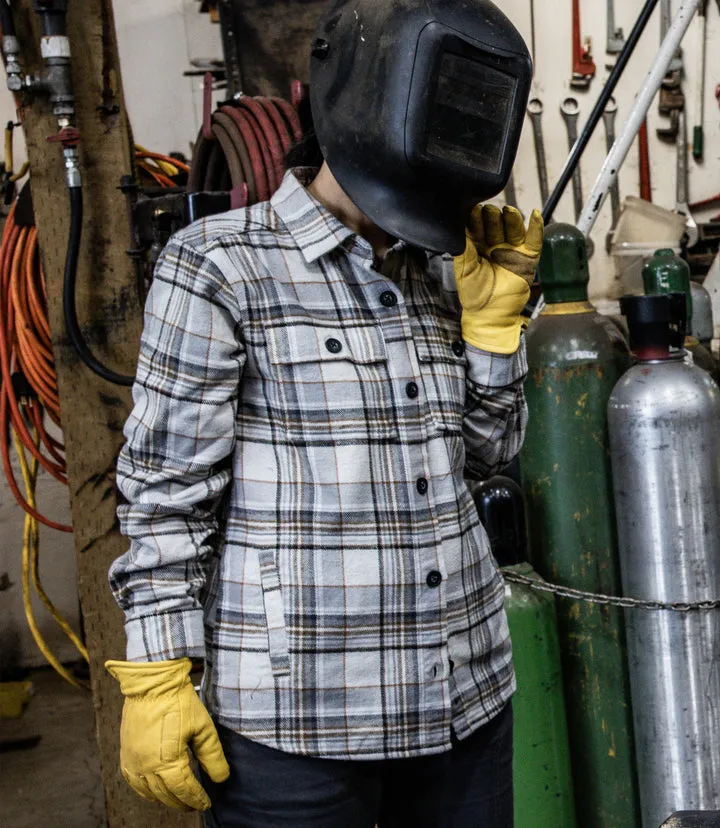 Women's Brawny Shacket - Grey Plaid