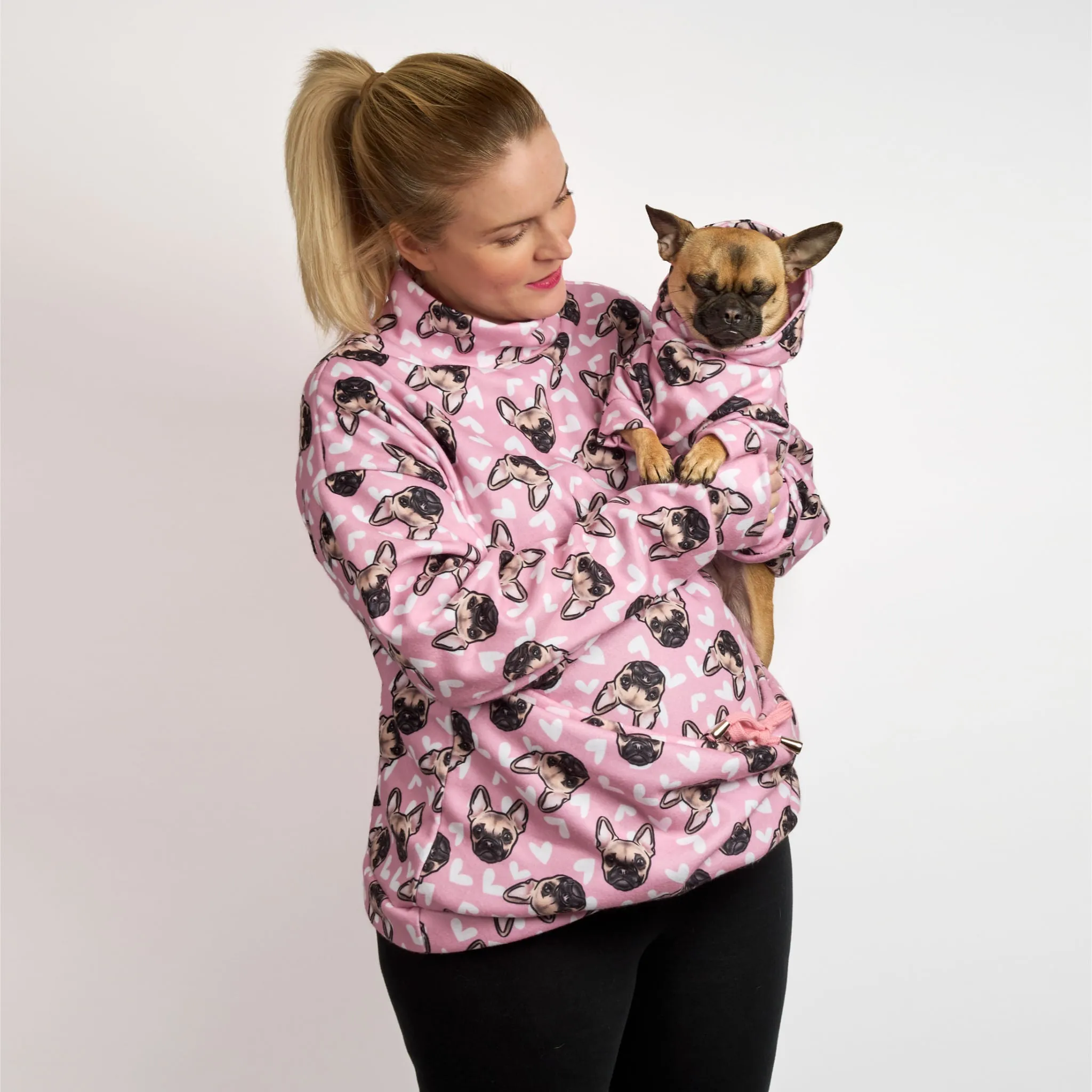 Womens Luxury Oversized Sweater - PINK CHUG FACE