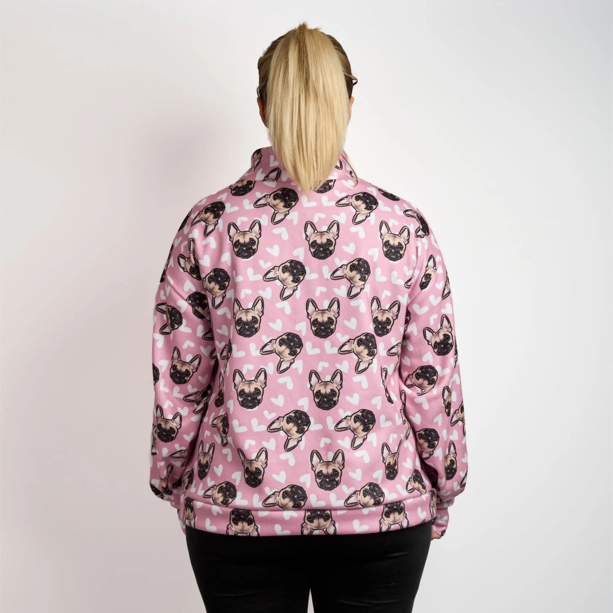 Womens Luxury Oversized Sweater - PINK CHUG FACE