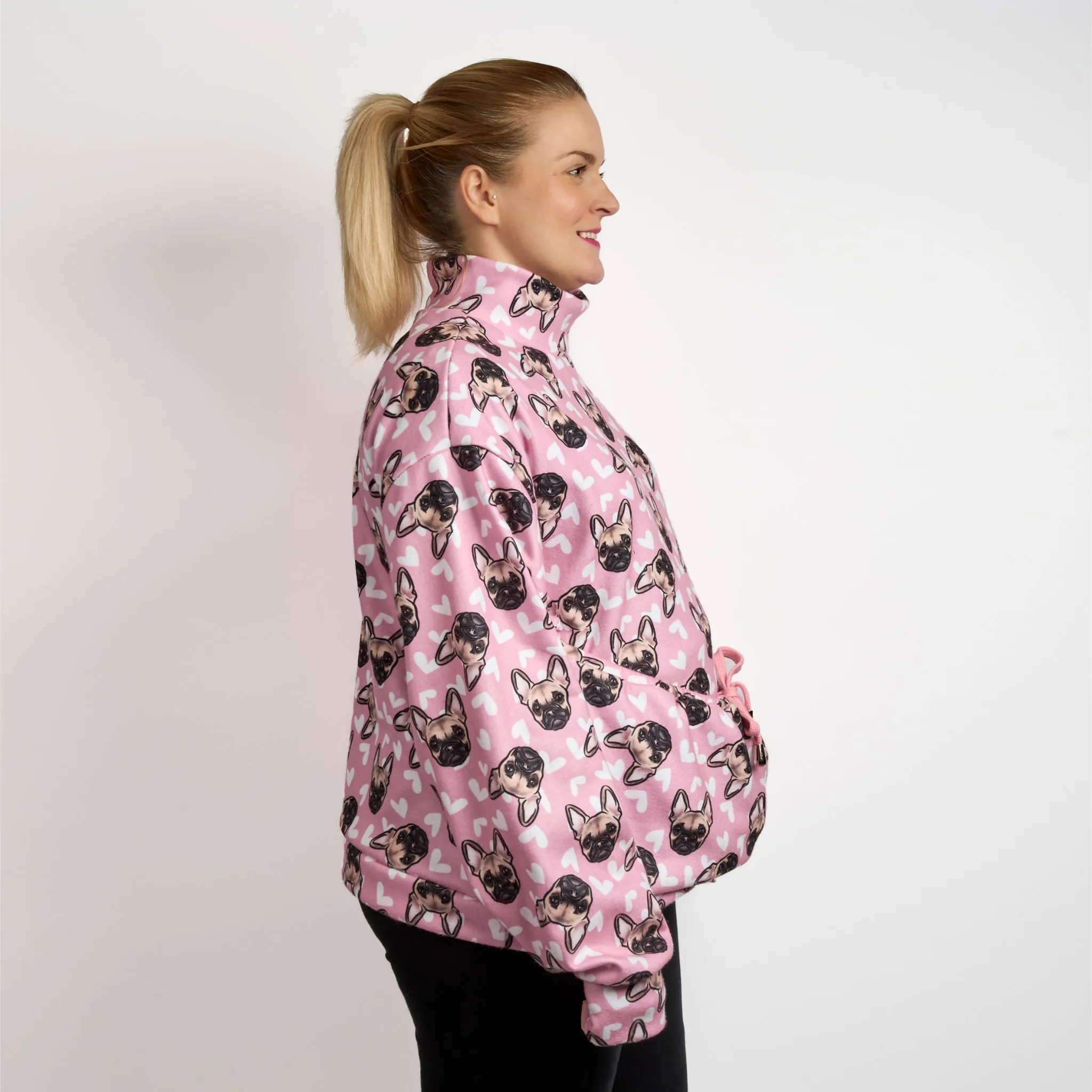Womens Luxury Oversized Sweater - PINK CHUG FACE