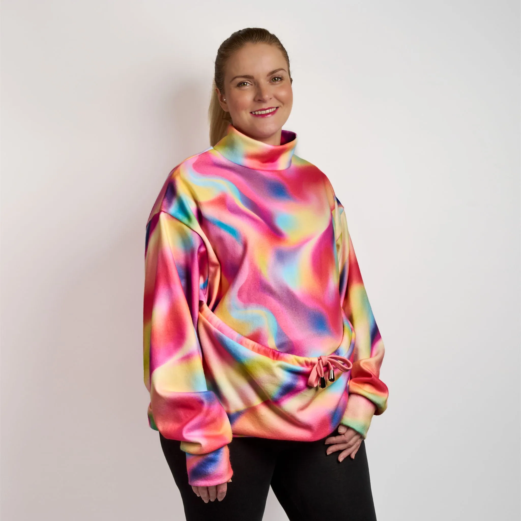 Womens Luxury Oversized Sweater - TIE DYE FOR