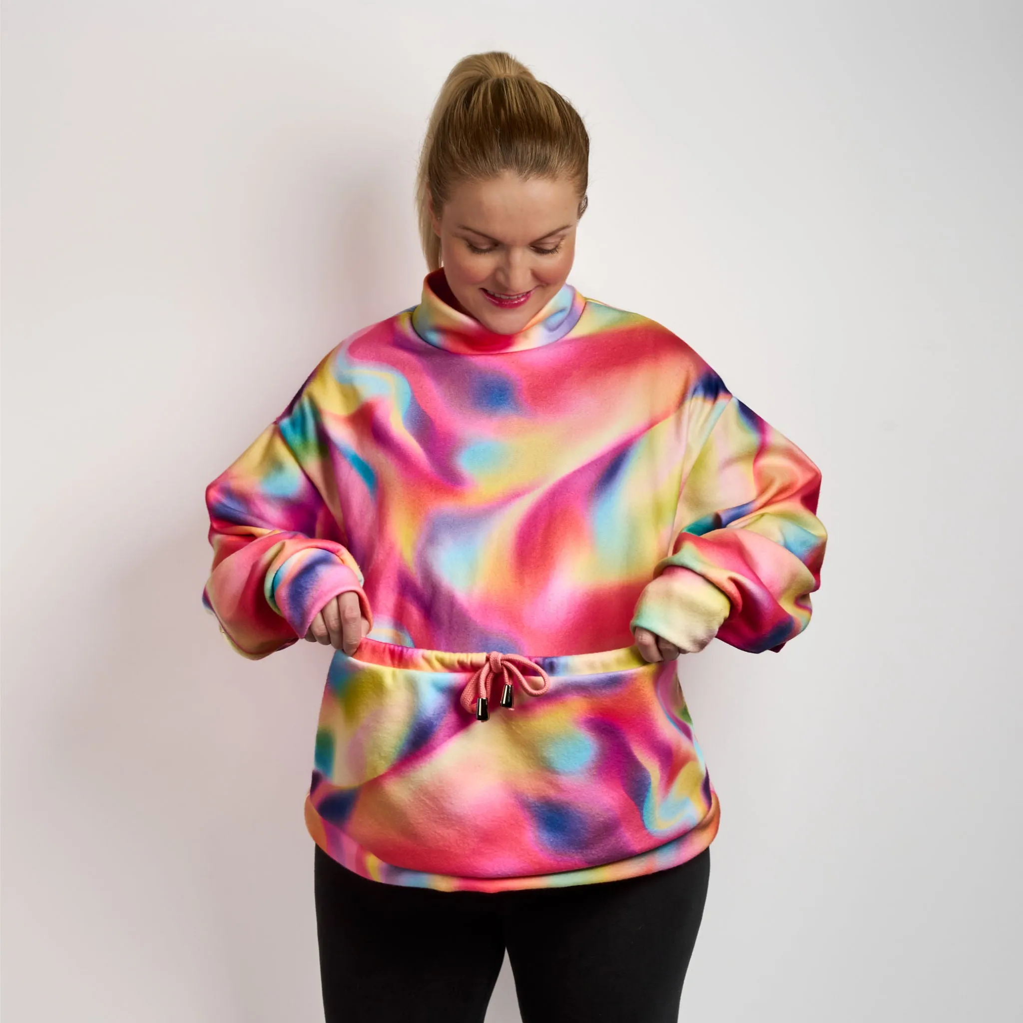 Womens Luxury Oversized Sweater - TIE DYE FOR