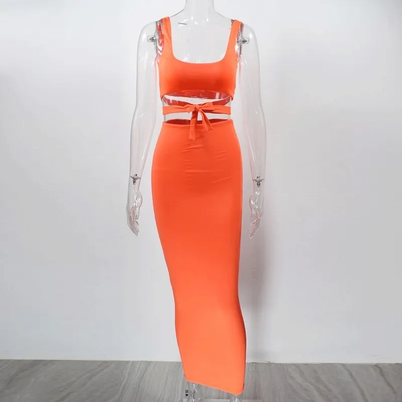 Women's Summer Casual High-Waist Two-Piece Dress