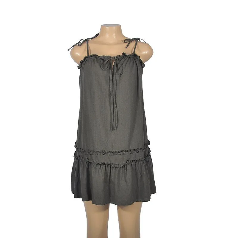 Women's Summer Casual Loose Sleeveless Mini Dress