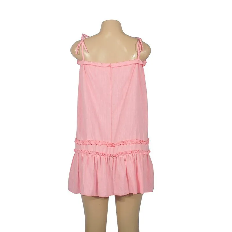 Women's Summer Casual Loose Sleeveless Mini Dress