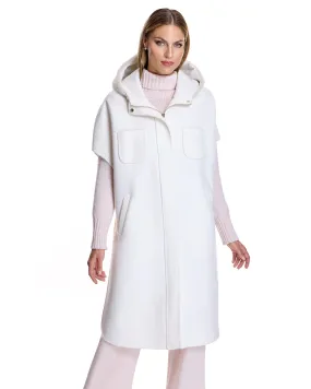 Woolblend Cape with Mink Trim Hood
