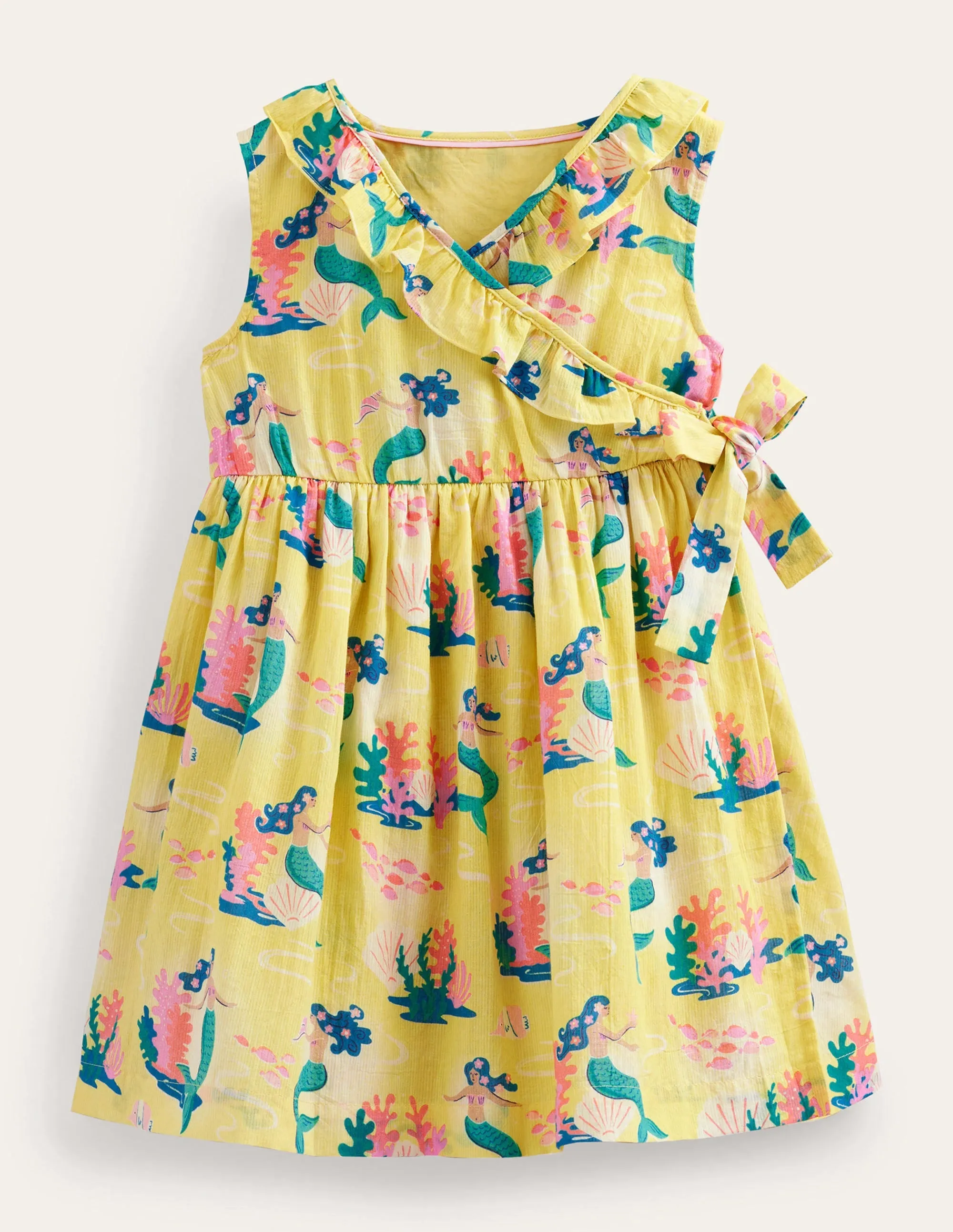 Wrap Dress-Yellow Mermaid