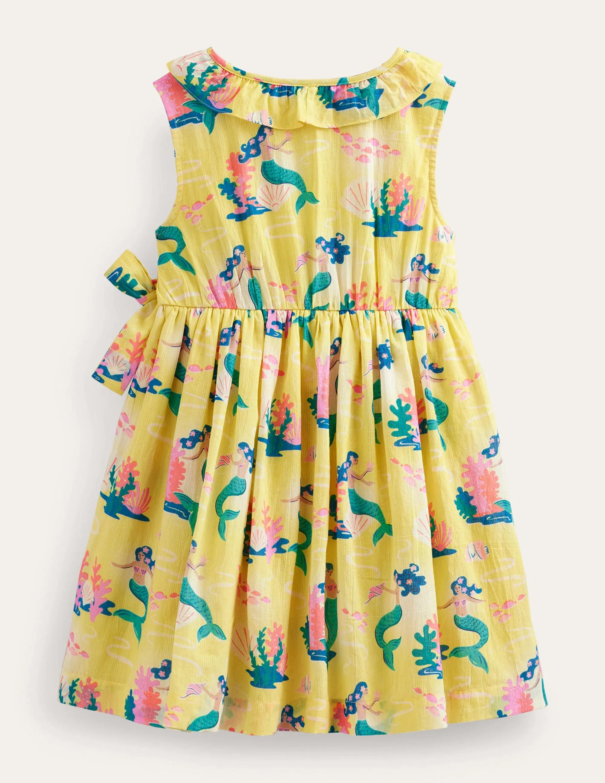 Wrap Dress-Yellow Mermaid