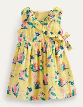 Wrap Dress-Yellow Mermaid