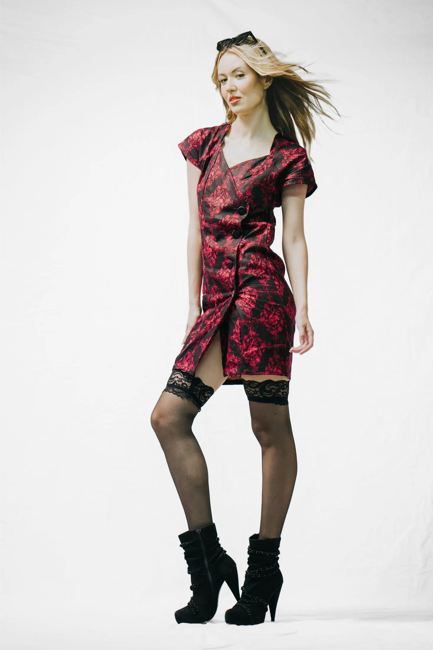 WRAP SHORT DRESS KIMONO SLEEVE