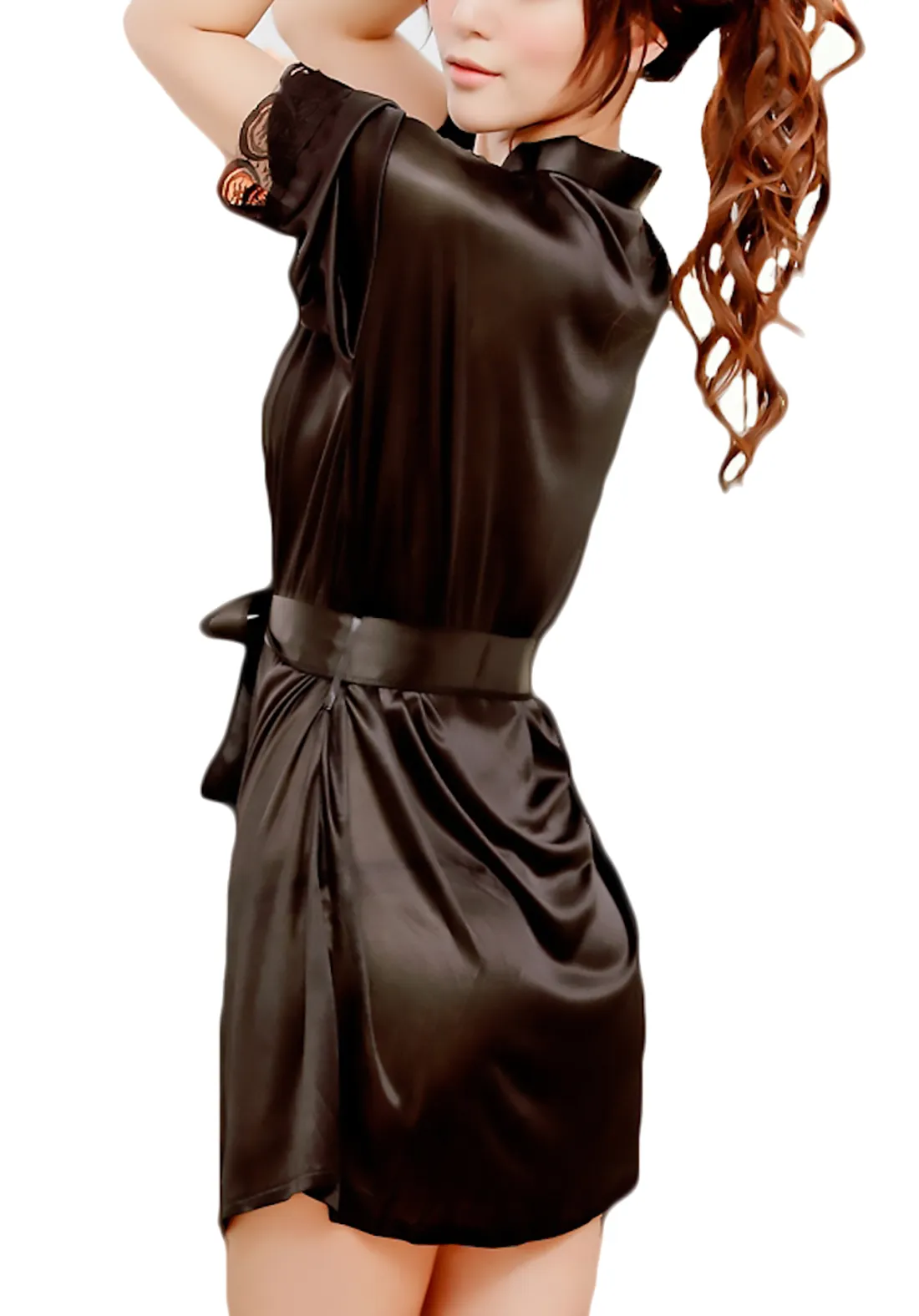 Xs and Os Women Babydoll Satin Nightwear Robe Plus Size