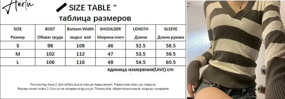 Y2K Grunge Emo 00s Vintage T Shirt Black Grey Striped V Neck Long Sleeve Jumper Tops Chic Women Autumn Retro Mall Goth Tees